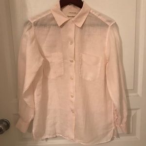 Pink Champagne linen top by Banana Republic, sz S